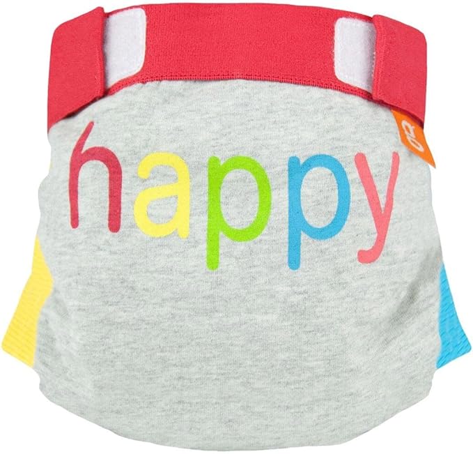 Gdiapers Happy Gpants Baby Diapers, Heather Gray, Medium