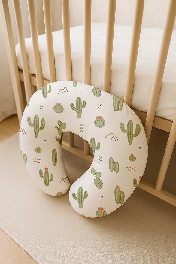 Nursing Pillow Covers 2 Pack, Breastfeeding Pillow Slipcovers Soft and Stretchy, Nursing Covers for Baby Girls Boys Newborn