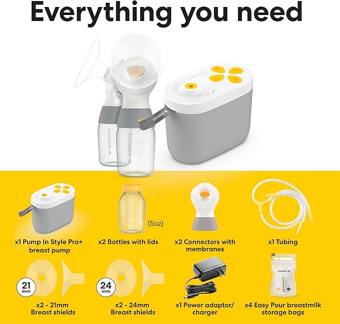 New Medela Pump in Style Pro+ Breast Pump, Rechargeable, Hospital Grade, Double Electric Breastpump