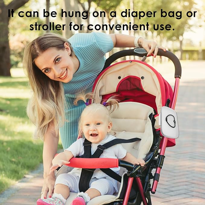 Dispensers Refillable Wipe Holder Baby Wipe Case, Travel Wipe Holder w Lids, Reusable Travel Wet Wipe Container Keeps Wipes Moist Set Hanging Wet Wipes Box for Baby Adult Bathroom Travel