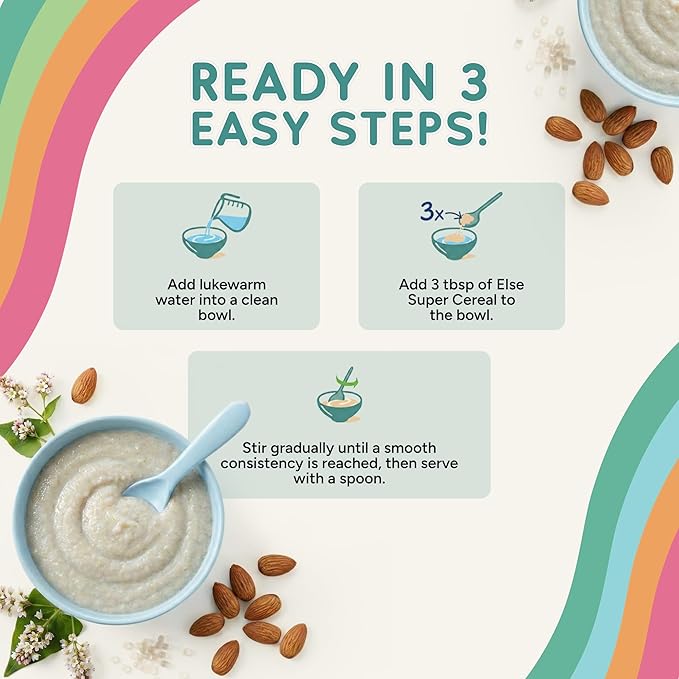 Else Nutrition Baby Cereal Stage 1 for 6 months+, High Iron, Plant Protein, Organic, Whole foods, Vitamins and Minerals (Banana-High Iron, 1 Pack)