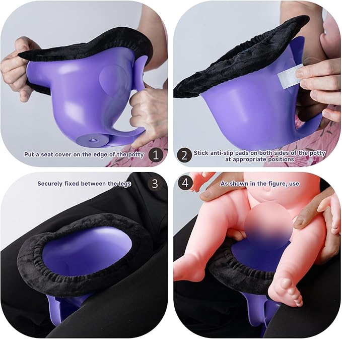 Newborn Baby Potty Trainer, Cute Fish Shape Portable Potty for Infant Potty Training, Diaper Free Use Indoor & Outdoor