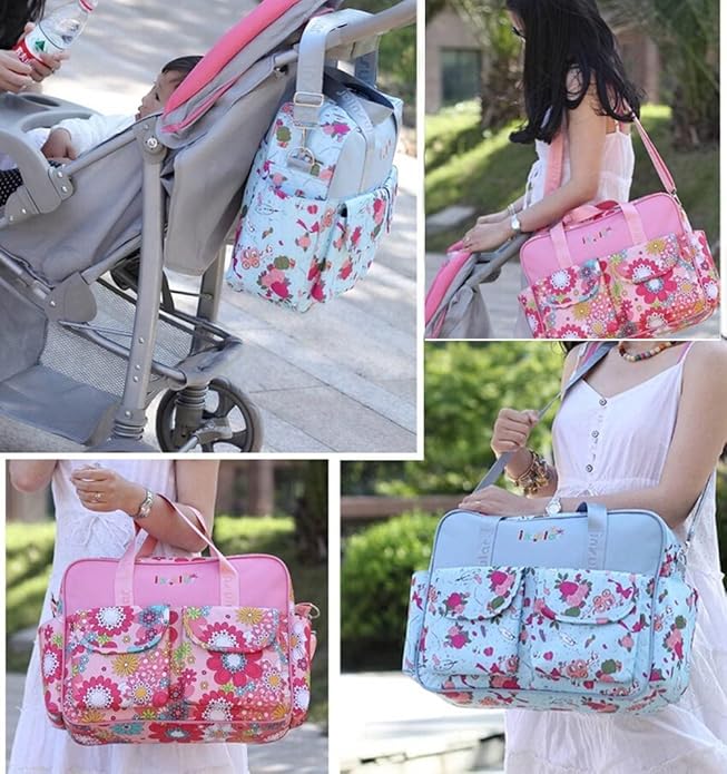 Kamay's Mummy Shoulder Bag Diaper Bag Chic Nappy Changing Bag Tote/Messenger Style Large with Changing Mat, Adjustable Straps