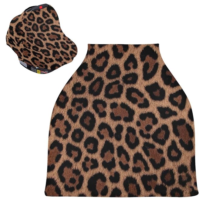 Breastfeeding Nursing Cover Baby Car Seat Canopy Cart Cover Leopard Print Blanket Stroller Poncho Cover