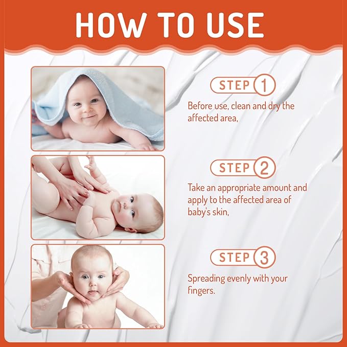 Baby Eczema Relief Cream, Eczema Treatment for Kids with Chrysanthemum, Multi-Purpose Baby Skin Relief Cream, Gentle On Sensitive Skin Prone To Baby Eczema, Hypoallergenic & Steroid-Free, 3.38oz