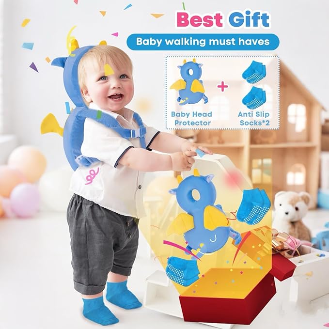 Baby Head Protector,Head Protection Back Pack for Sitting Crawling Walking,Adjustable Toddlers Safety Pad Cushion