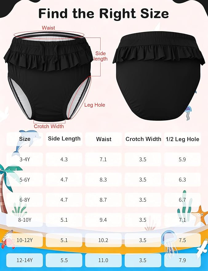 Youth Special Needs Reusable Swim Diapers Swimwear for Incontinence Diaper Covers Waterproof,Leakproof