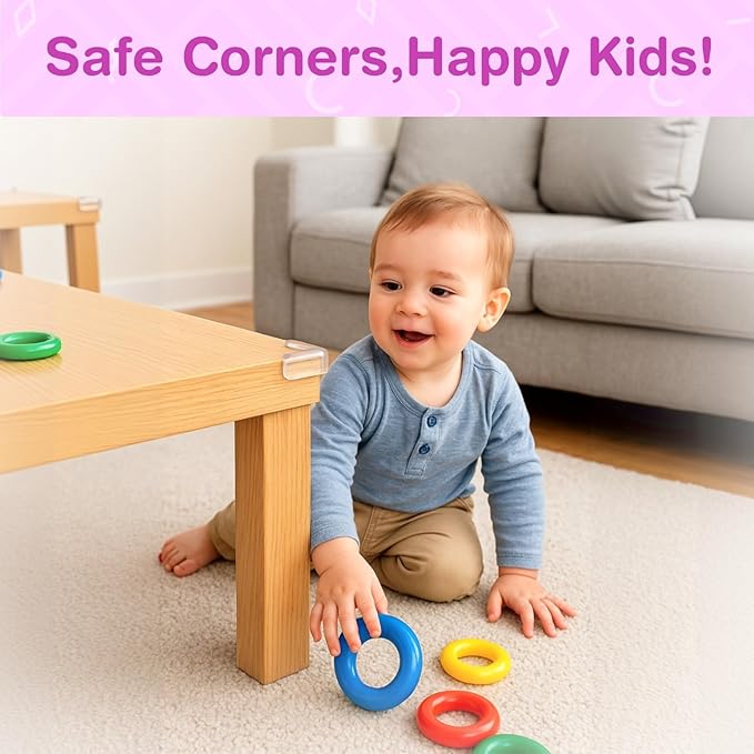 15 Pack Corner Protectors – Large L-Shaped Clear Edge Guards – High-Bond Adhesive Furniture Bumper – Crystal Clear Protectors for Sharp Corners on Tables & Cabinets