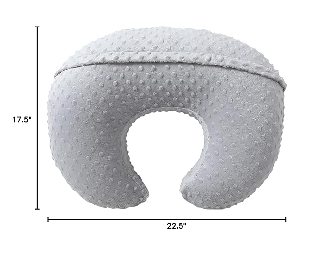 ESEN Nursing Pillow and Body Positioner for Breast Feeding and Bottle Feeding, Ultra Soft Baby Breastfeeding Pillows with Removable Nursing Pillow Cover for More Support for Mom and Baby (Gray)