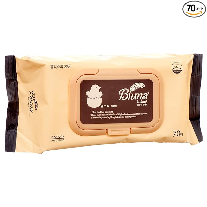 Bluna Premium Baby Wipes, 70 sheets