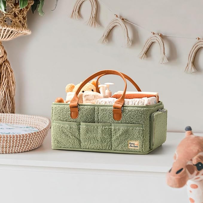 Baby Diaper Caddy Organizer with Handle, Diaper Bag Tote, Baby Organizers and Storage Diaper Organizer for Nursery Decor and Nursery Organization, Baby Basket, Diaper Bag organizer, Car Diaper Caddy