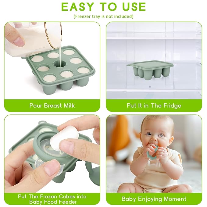 Socub 2 Pack Mesh Fruit Food Feeder Teether, Silicone Frozen Feeders for 3M+ Baby Safe Self Feeding, 3 Sizes Food Pouches Included, Suitable for Babies Teething Relief (Rose, Dusty Lilac)