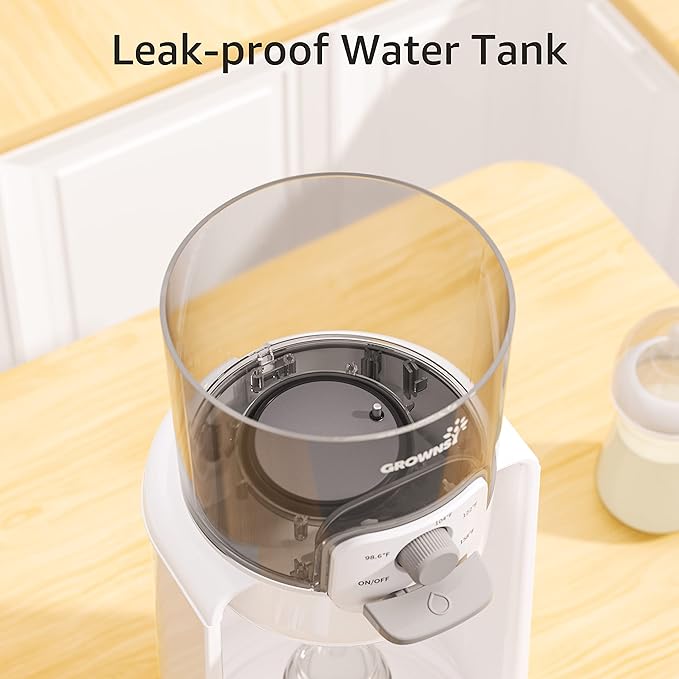 GROWNSY Instant Baby Bottle Warmer, Precise 4 Temperatures Control | Night Light, Midnight Feeding | Warm Water Dispenser for Formula in Seconds | 72H Smart Thermostat, Easy Keep Warm