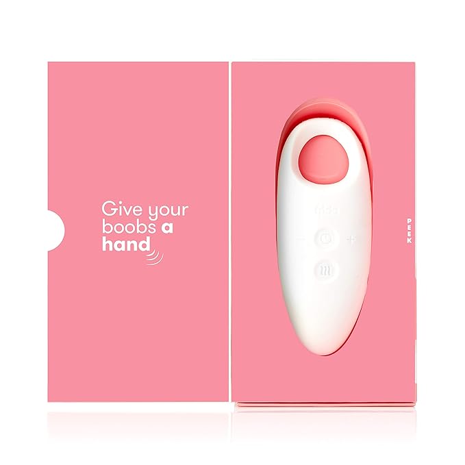 Frida Mom 2-in-1 Lactation Massager, Multiple Modes of Heat + Vibration for Clogged Milk Ducts, Increase Milk Flow, Breast Engorgement - USB Cord Included, White (Pack of 2)