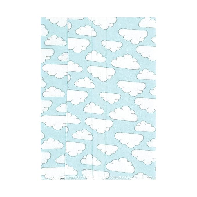 Hudson Baby Unisex Baby Cotton Flannel Burp Cloths, Neutral New Elephant 7-Pack, One Size