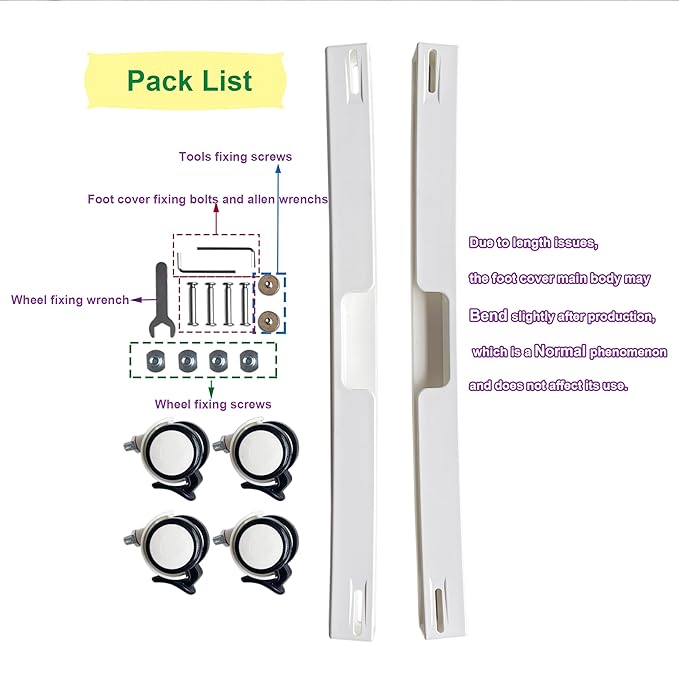 Wheels Compatible with Stokke Tripp Trapp High Chair, with Safety Locks,360° Rotation, Silent Casters,Convenience,No Drilling Required Undamaged Your Highchair(White)