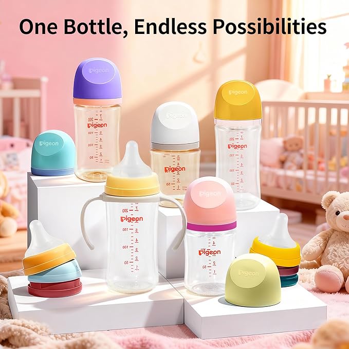 Pigeon PPSU Baby Bottle Replacement Body – 5.4 oz/160 ml, Wide Neck, Heat-Resistant, Drop-Proof, Durable, Easy to Clean, Perfect for Newborns, 1 Pack