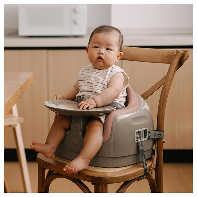 Bumbo 3-in-1 Baby and Toddler Multi Seat for Babies 6 to 36 Months, Breige/Sonoran Rose - Floor Seating, High Chair, or Booster with Adjustable Height and Removable Tray