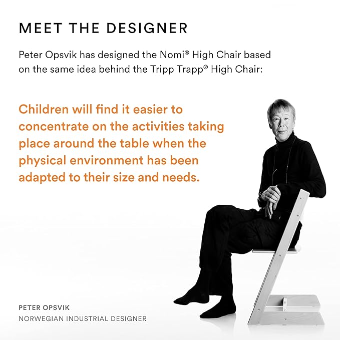 Nomi Chair by Stokke, Grey - Inspires Active Sitting - Tool-Free, Seamless Adjustability - Includes Stable Footrest & Anti-Tilt Wheels - Holds Up to 330 lbs.