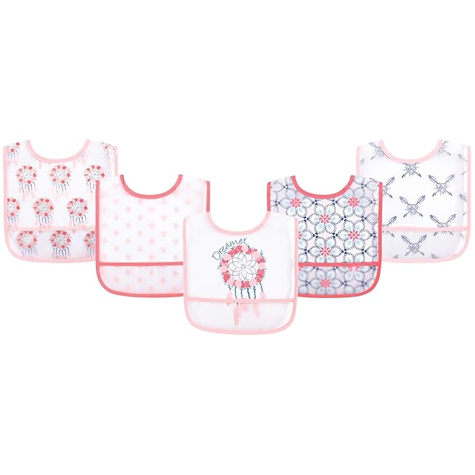 Yoga Sprout Waterproof Bibs, 5 Pack, Dream Catcher
