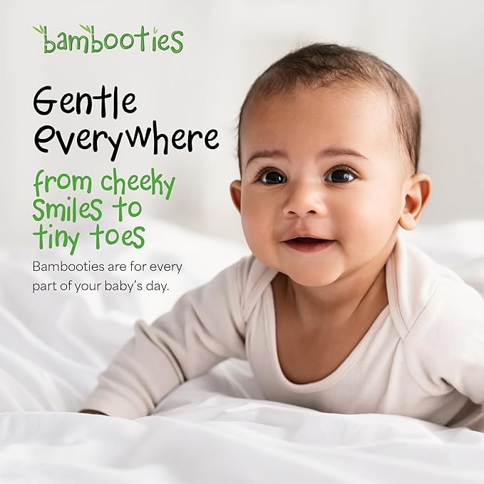 Bamboo Baby Wipes Unscented, Plant based Diaper Wipes for Sensitive Skin, Water based Wipes Baby Sensitive Skin 960 count bulk box of 80ct soft packs x 12