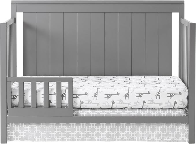 Oxford Baby Lazio Crib to Toddler Bed Guard Rail Conversion Kit, Dove Gray, GreenGuard Gold Certified