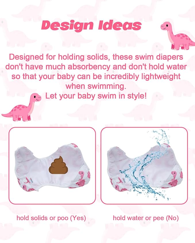 ALVABABY Baby Girl Swimsuit, 2-Piece Infant Toddler Bathing Short Sleeve Swimwear, Small Baby Reusable Swim Diaper with Matching Top