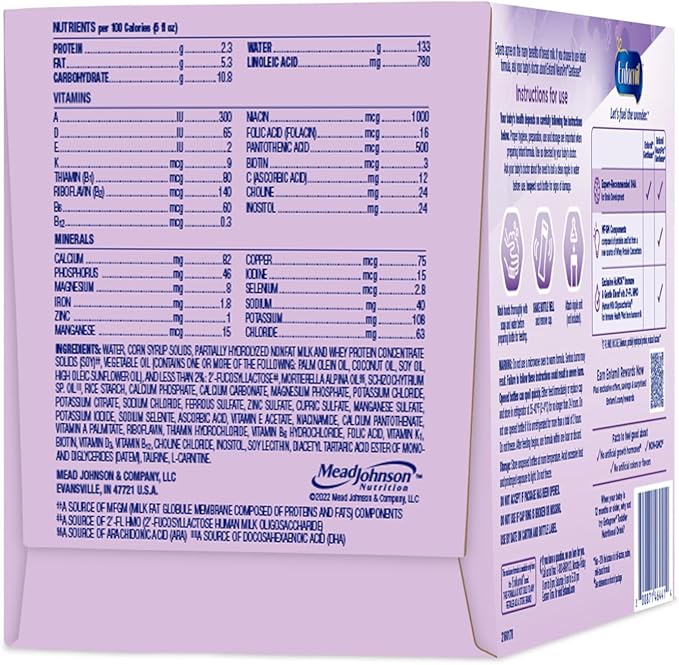 Enfamil NeuroPro Gentlease Ready-to-Feed with Smaller Proteins for Easy Digestion,Brain Supporting DHA, HuMO6* Blend, Baby Formula for easing Fussiness, Gas, Spit-up in 24hrs, 2 FL Oz, 6 count