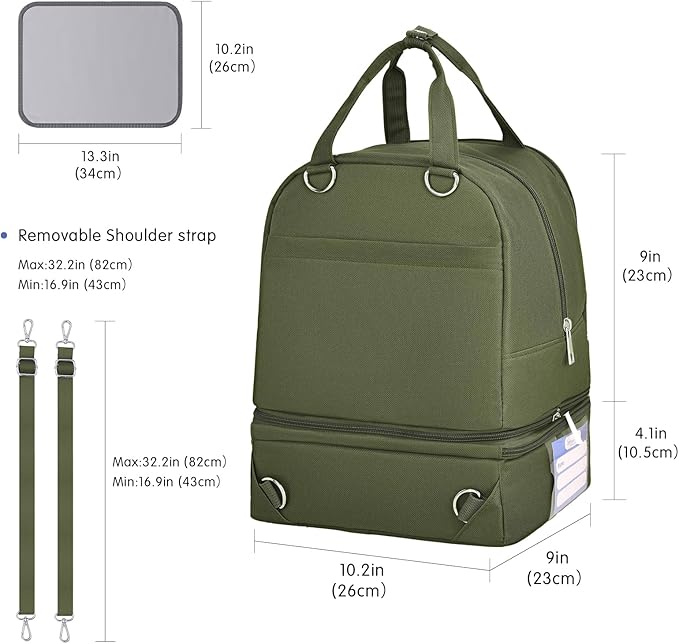 Derbiedersinn Breast Pump Bag, Compatible with Spectra Pumps, Insulated Carrying Case with Cooler for Milk Storage, Travel, Work, Daycare,Green