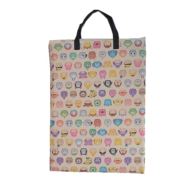 Reusable Large Hanging Wet Dry Cloth Diaper Pail Bag for Diapers or Laundry (Cartoon Head)