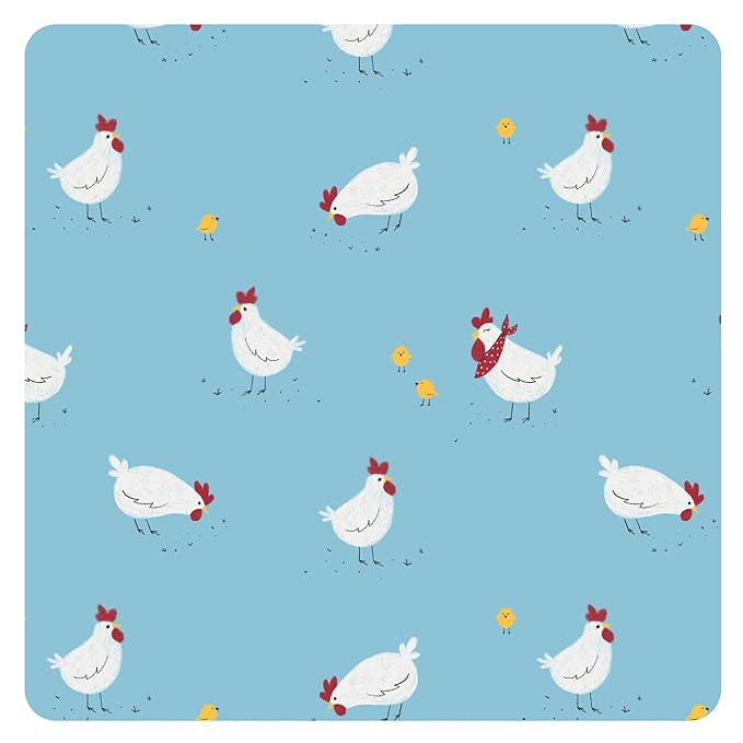 BapronBaby Little Chickies Wet Dry Bag - Waterproof Two Zipper Pockets - Reusable for Mealtime, Diapers, Stroller, Snacks, Swimsuits - Machine Washable - 11" x 9"
