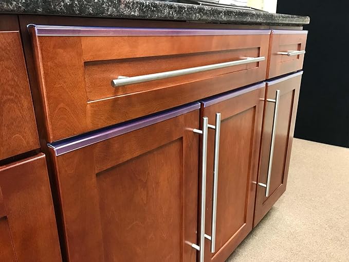 Outwater Industries | 3/4 Inch (.75'') Cabinet Door Protector Edge Guard in Clear | Fits 3/4" Edge | 24 Inch (Pack of 3)
