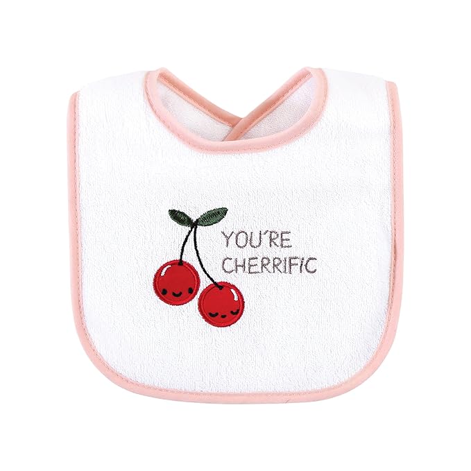 Hudson Baby Unisex Baby Cotton Terry Drooler Bibs with Fiber Filling, Fruits, One Size