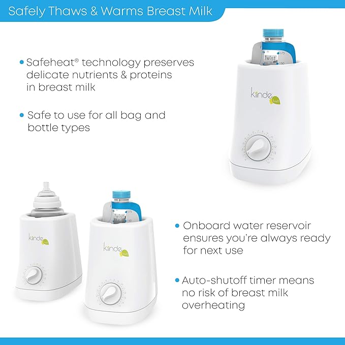 Kiinde Kozii Baby Bottle Warmer and Breast Milk Warmer for Warming Breast Milk, Infant Formula and Baby Food (Pack of 6)