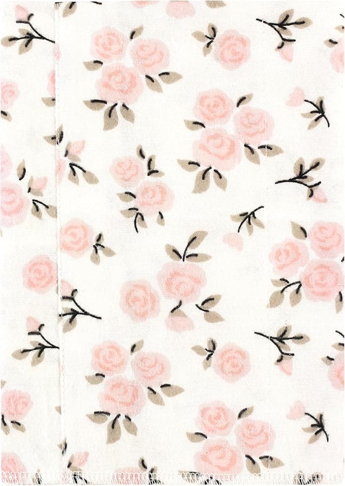 Luvable Friends Hudson Baby Flannel Burp Cloths 7pk, Blush Blossom Floral