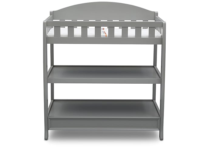 Delta Children Infant Changing Table with Pad, Grey