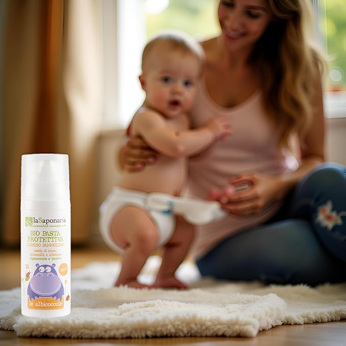LA SAPONARIA Organic Diaper Cream - Reliably protects the sensitive diaper area - Nourishing & conditioning Soothes the skin - Forms a moisture barrier - Vegan - 75 ml