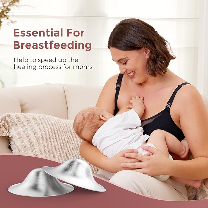 Momcozy 999 Hole-Free Metal Nipple Shields XXL Size