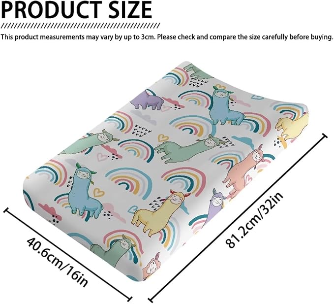 Alpaca Baby Changing Pad Cover Stain Resistant Waterproof Changing Table Cover Stretchy Breathable Diaper Changing Mat Cover Infant/Toddler