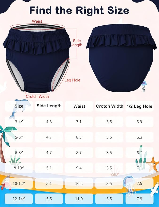 Youth Special Needs Reusable Swim Diapers Swimwear for Incontinence Diaper Covers Waterproof,Leakproof