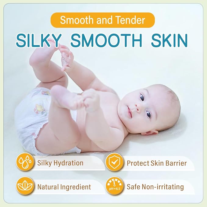 Baby Eczema Cream - Kids Eczema Therapy & Relief Body Cream, Nourishing Skin Protectant Soothes & Relieves Dry, Hypoallergenic, Fragrance & Steroid-Free (100ml, Fl Oz, 3.38) (White+)