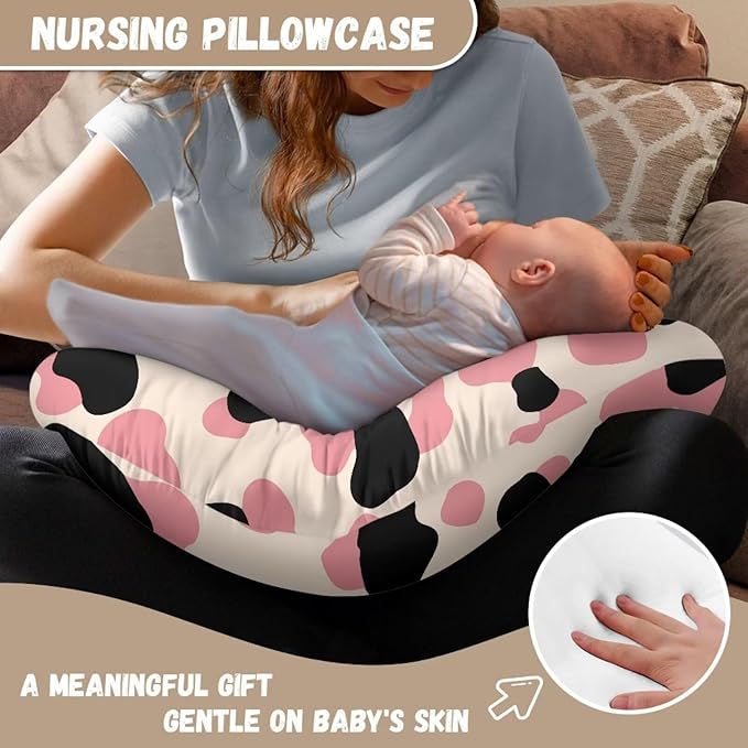 Multi Pink Color Cow Stripes Breastfeeding Pillow Cover Nursing Pillow Cover Cuddle Pillow Slipcover Detachable Nursing Pillow Protective Baby Feeding Baby Essentials