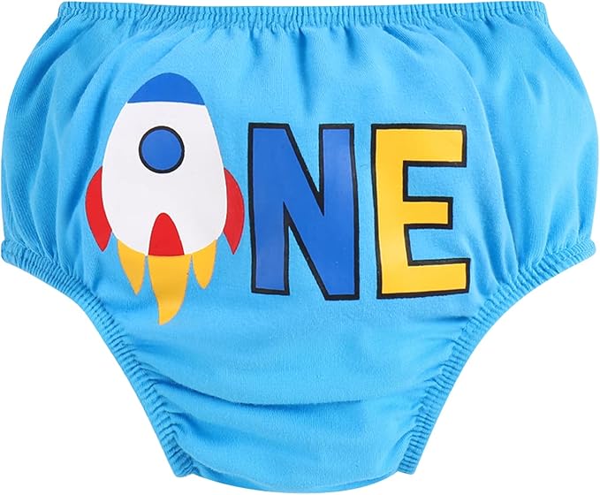 IMEKIS Baby Boys 1st Birthday Diaper Covers Wild One Dinosaur Space Shorts Cake Smash Photo Shoot Bloomers Casual Pants