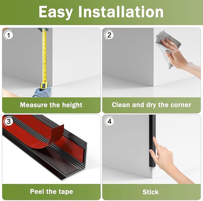 Aluminum Corner Guards L Molding Corner Guards with 90° Angle 35X 0.8inch Stick Metal Corner Protector Molding for Wall Table Door Frame Protection and Decoration (3 Pack)