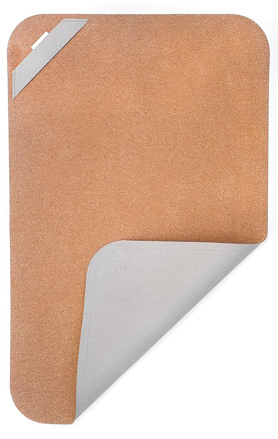 Vegan Leather Baby Changing Mat by Lark Baby Goods - Waterproof Wipeable Portable Diaper Pad - Foldable for Travel (14 x 22 in) - Grey