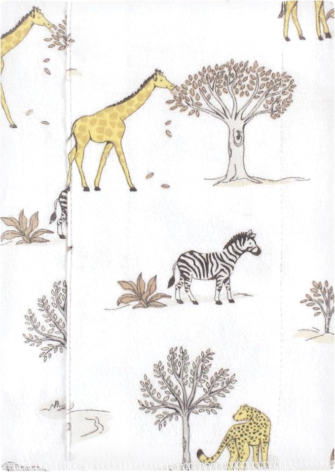 Luvable Friends Hudson Baby Flannel Burp Cloths 7pk, Wild Safari World
