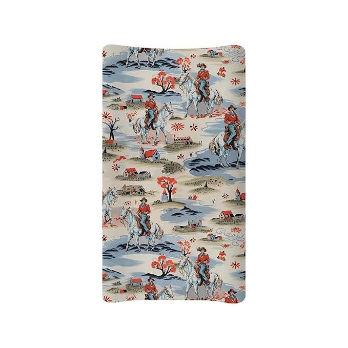 Horse Westren Changing Pad Cover for Baby Comfort Diaper Change Table Pad Covers Soft Breathable Changing Pad Sheets Cover Cute