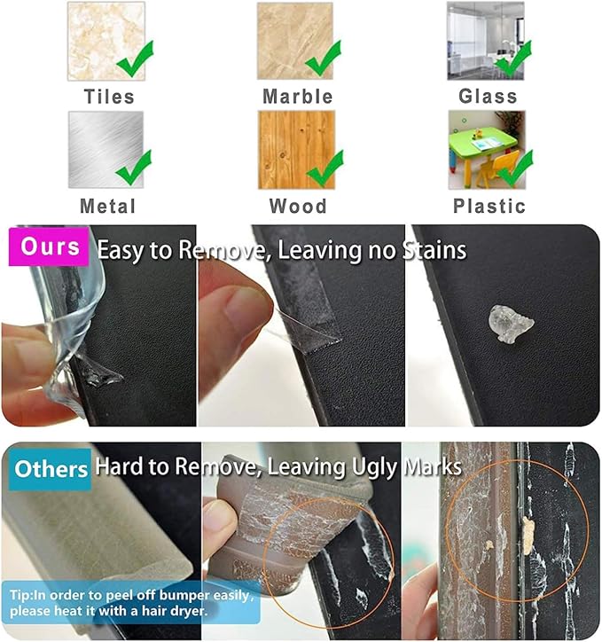 Wall Corner Protector - 2PCS, 59"x1.18" - Self Adhesive Clear Corner Protectors for Walls, Cabinet Doors, Edge Protector Trim; Easy to Install Corner Guards for Walls (150cm x 3cm)