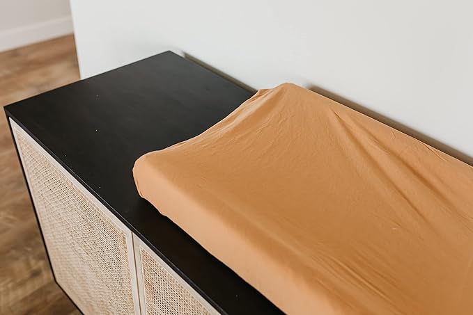Copper Pearl Premium Knit Changing Pad Cover Soft, Stylish, and Universal Fit for All Standard Diaper Changing Pads, Trendy Design Changing Pad Covers, Dune