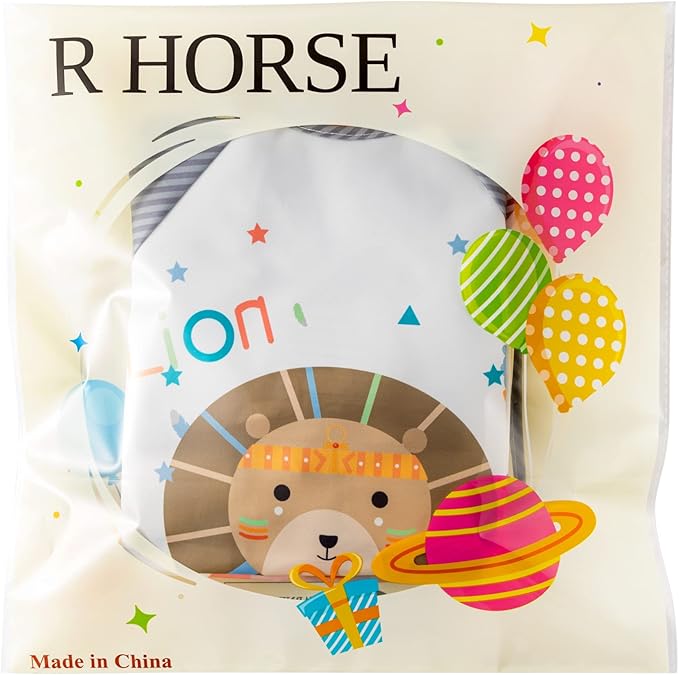 R HORSE 5Pcs Short Sleeved Bib for Baby Toddlers Waterproof Sleeved Infants Feeding Bib with Crumb Capacity Pocket Baby Shower Birthday Gifts for Boy Girl 0-36 Months